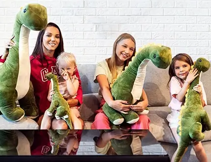 Large plush dinosaurs