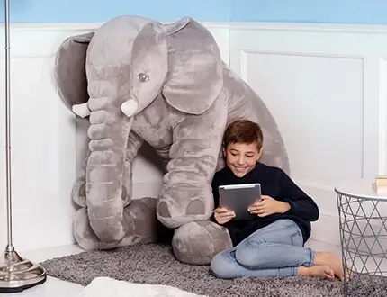 Large plush elephants