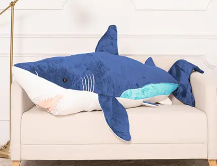 Large plush sharks